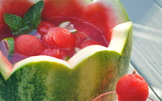 Sunny Sangria Watermelon Bowl Party Tip